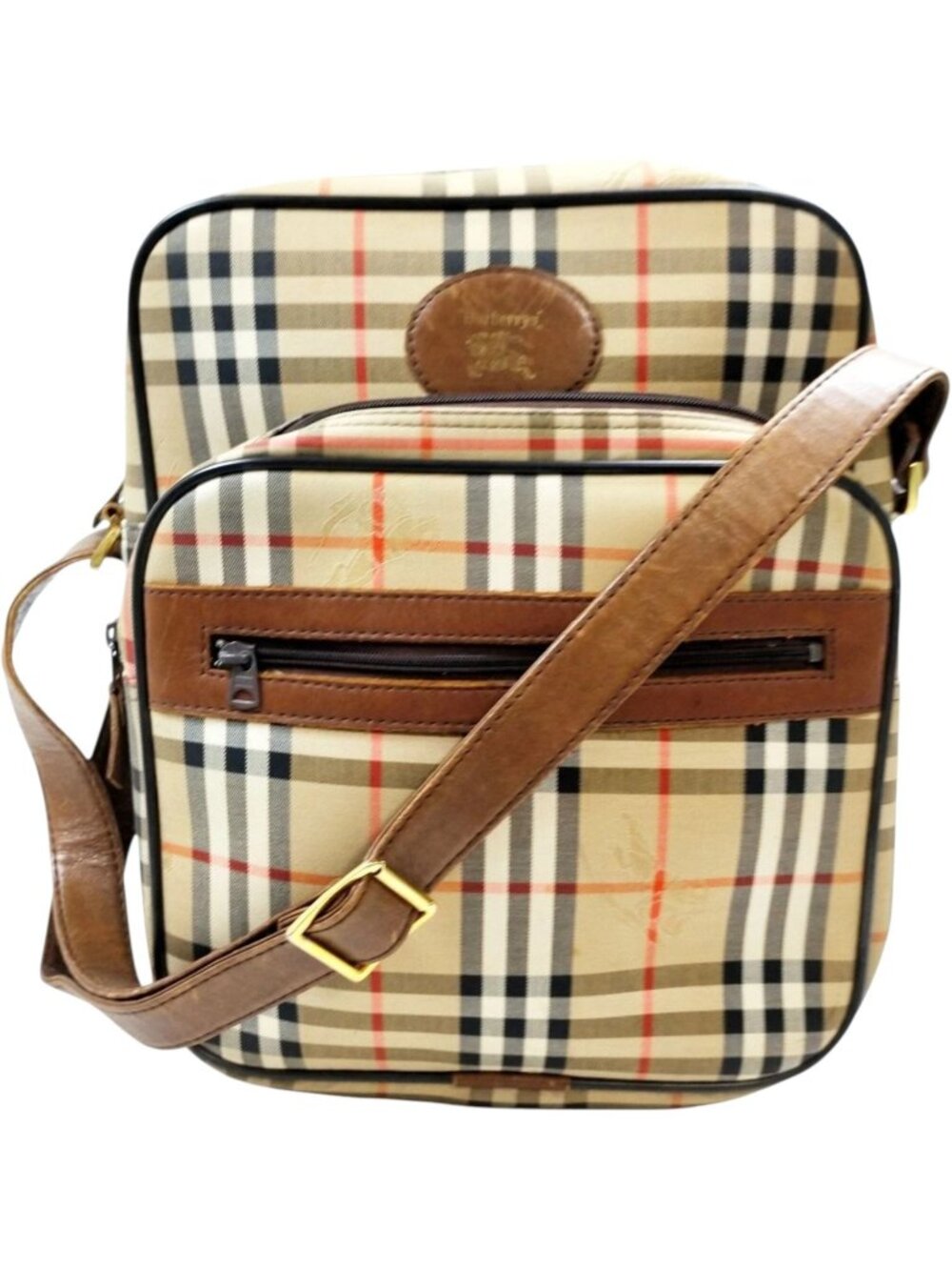 627235CR T3 Burberry Crossbody Bag Brown PVC